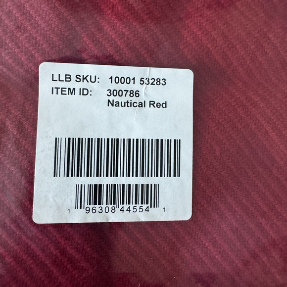 L.L. Bean Maine Twill Blanket Full Queen Red Lightweight 100% Cotton USA New159 - Picture 3 of 5